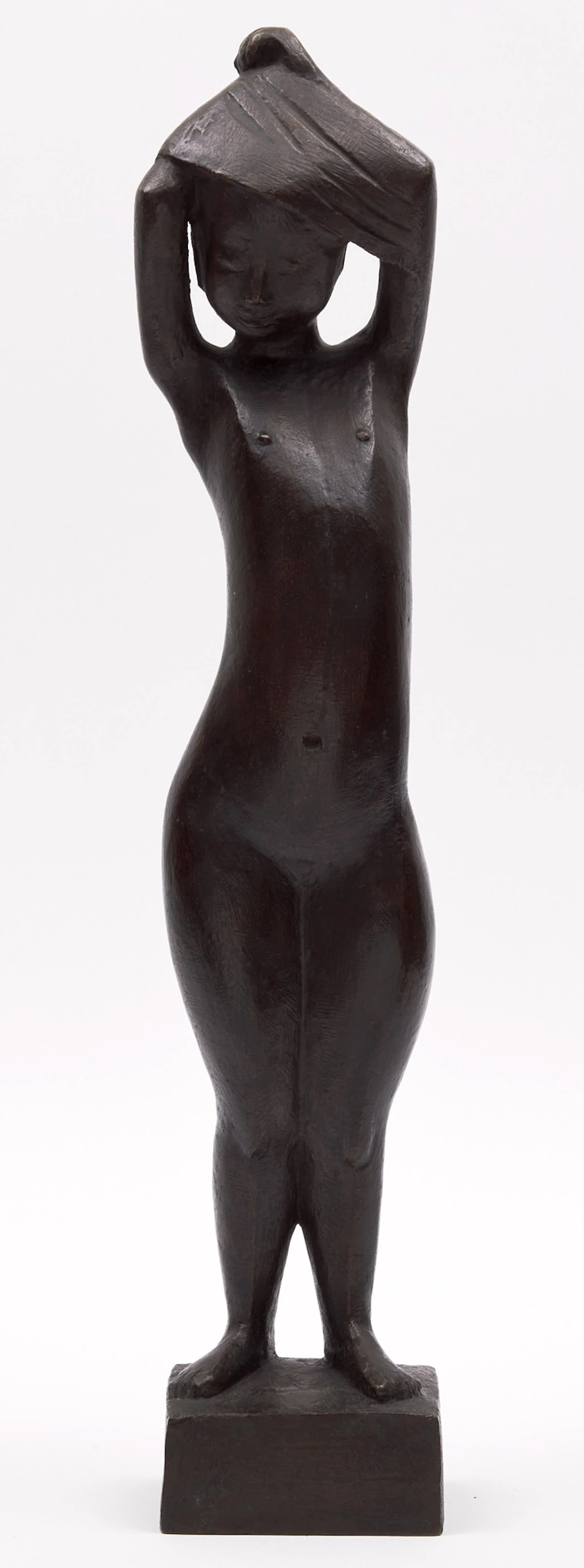 Gerhard Marcks, Young Girl Dressing, brown patinated bronze