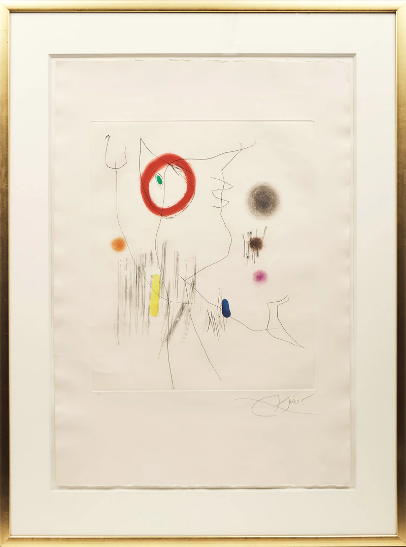 Joan Miró, Gravé sur le Givre III (Dupin 553), colour etching with aquatint, 1972 - view 2