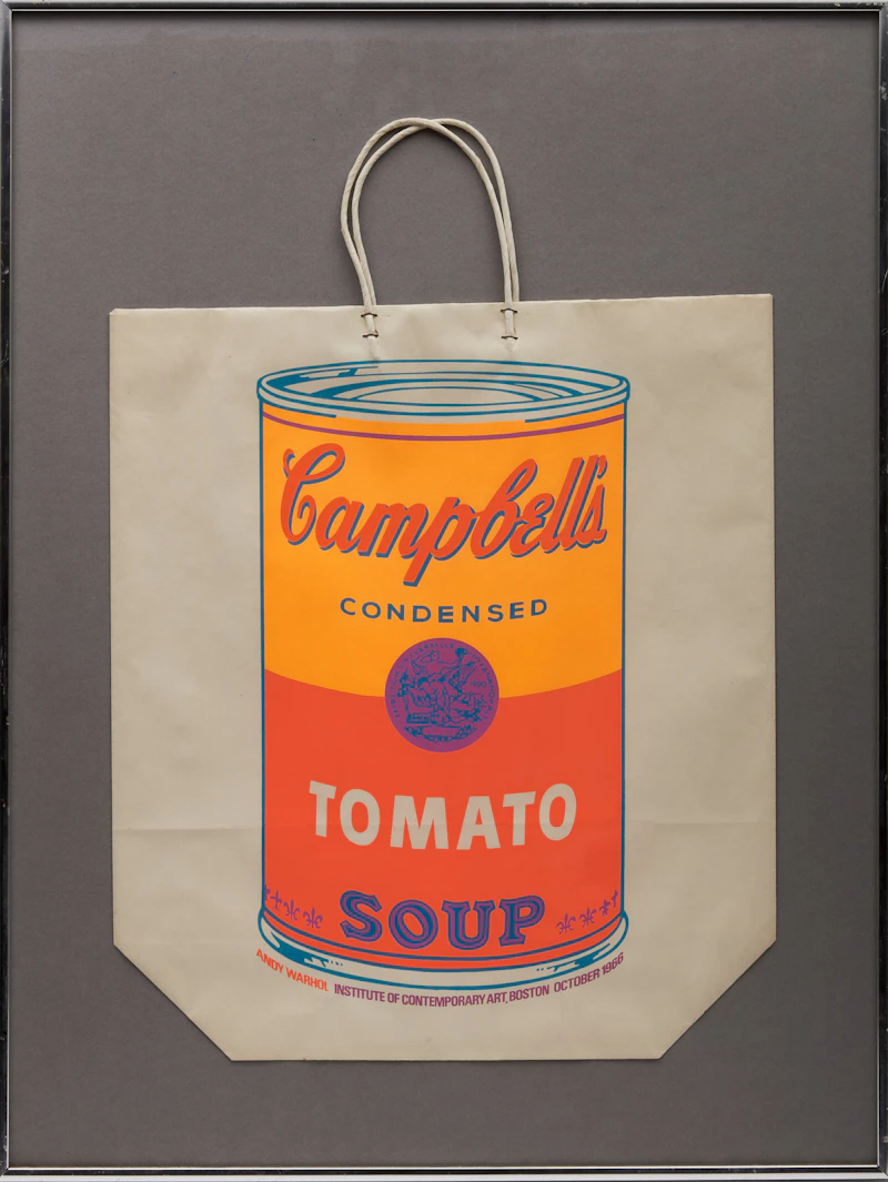 Andy Warhol, Campbell’s Soup Can (Tomato) (F&S II.4A), colour screenprint on a shopping bag - view 2