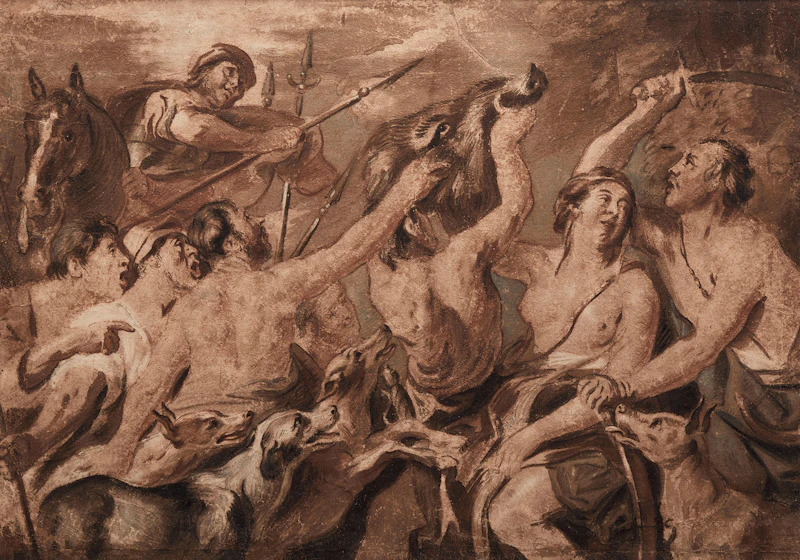 Meleager and Atalanta by Manner of Jacob Jordaens