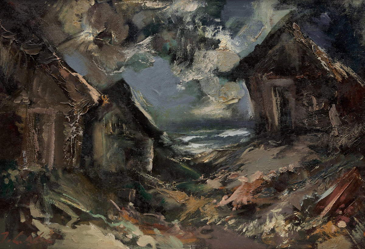 Janis Gailis, Landscape, oil on board