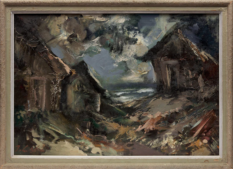 Janis Gailis, Landscape, oil on board - view 2