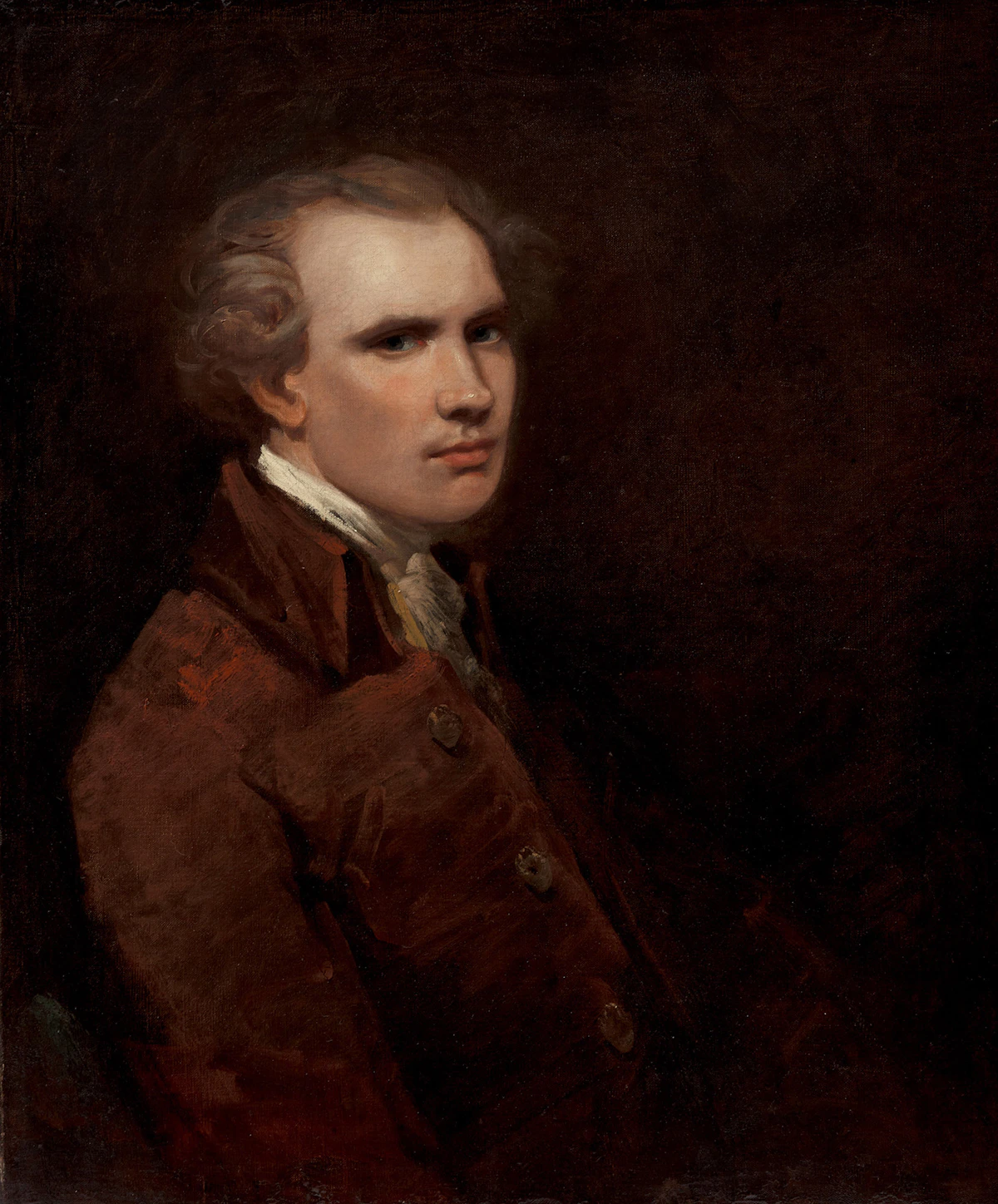 Manner of George Romney, Portrait of Caleb Whiteford, oil on canvas