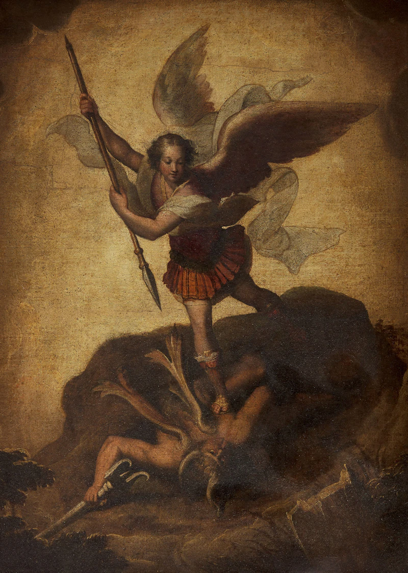 Saint Michael Vanquishing Satan by After Raphael Sanzio