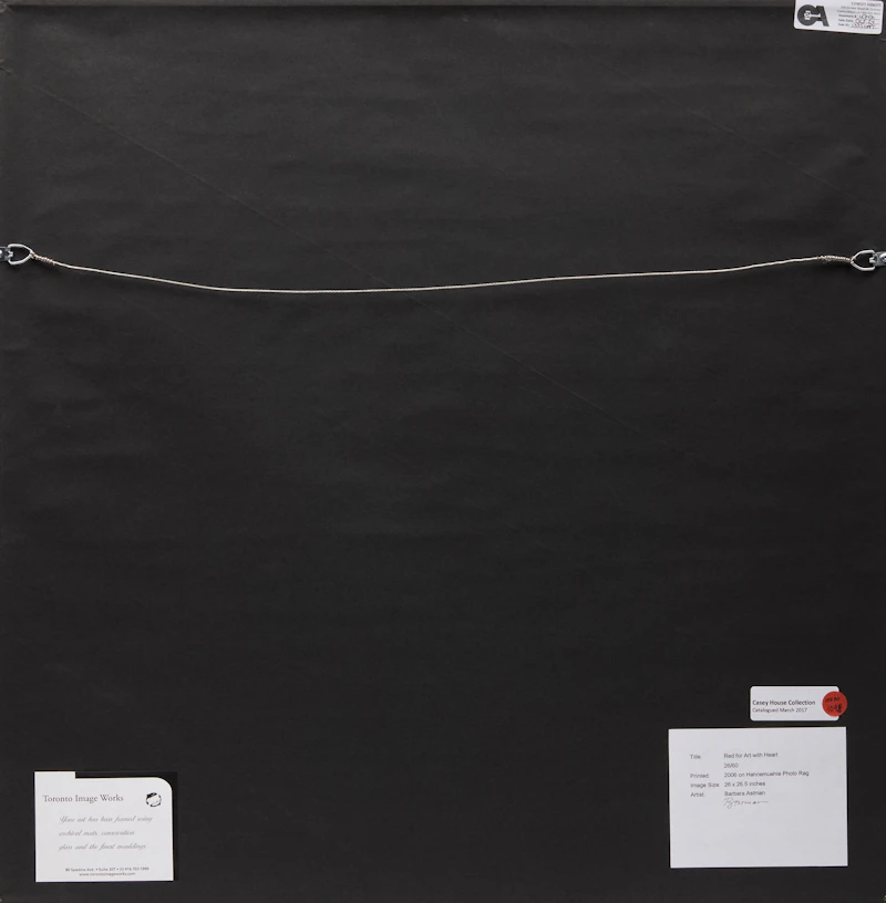 Barbara Astman, Red for Art with Heart, digital output reproduction print on archival matte paper - view 3