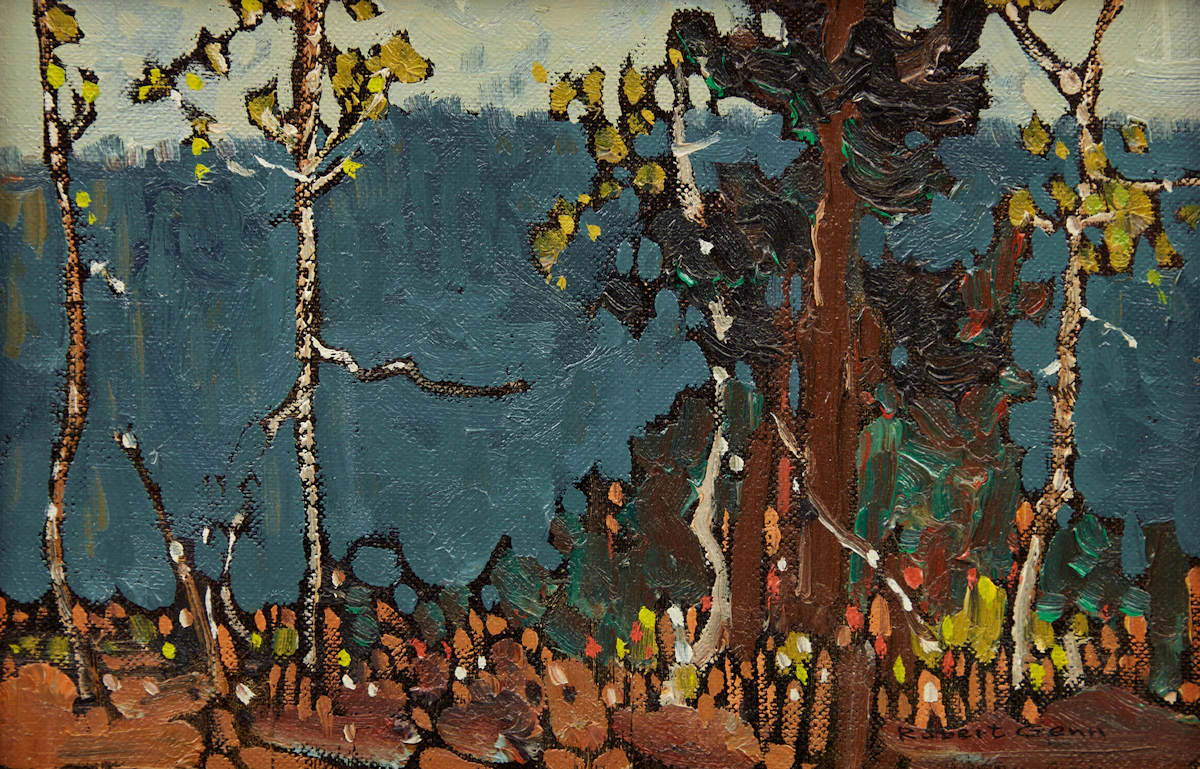 Robert Genn, Caribou Copse, oil on canvas board, 1970