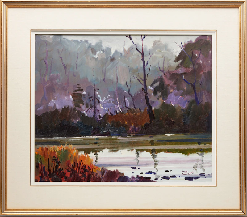 Bruno Côté, Morning at Carleton Place, Ottawa, oil on board, 1988 - view 2