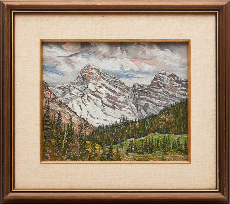 Lawrence Nickle, Mount Nigel, Alberta; Buildings East of Burk’s Falls, two oils on panel, 1990 / 1992 - view 2