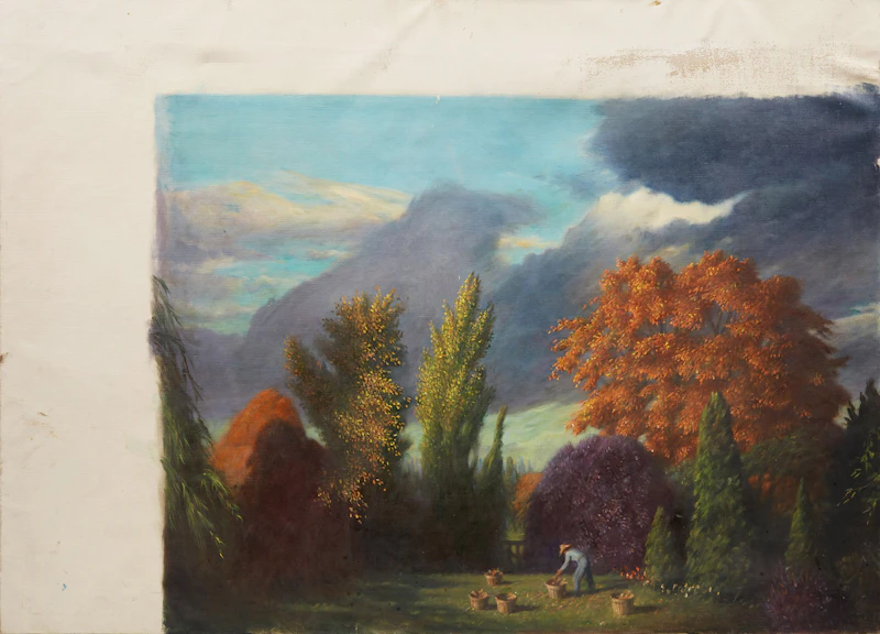 Kenneth Keith Forbes, Figure in an Autumn Landscape , oil on canvas