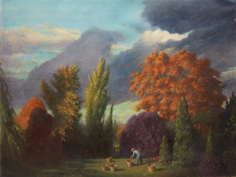 Kenneth Keith Forbes, Figure in an Autumn Landscape , oil on canvas - view 2