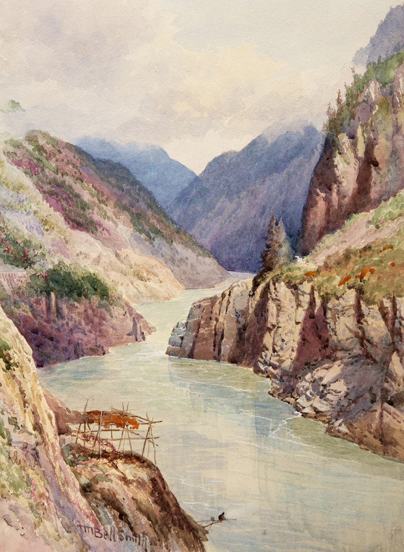 Frederic Marlett Bell-Smith, Hells Gate, Fraser Canyon, watercolour
