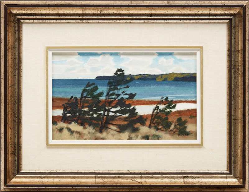 Bruno Joseph Bobak, Windy Pines, oil on canvas board - view 2