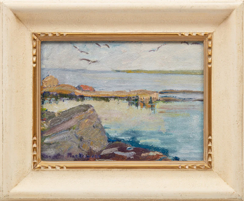 Manly Edward MacDonald, Seagulls by the Water, oil on board - view 2