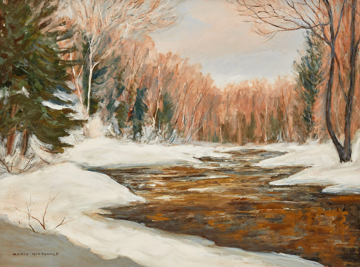 Manly Edward MacDonald, Winter Landscape, oil on board