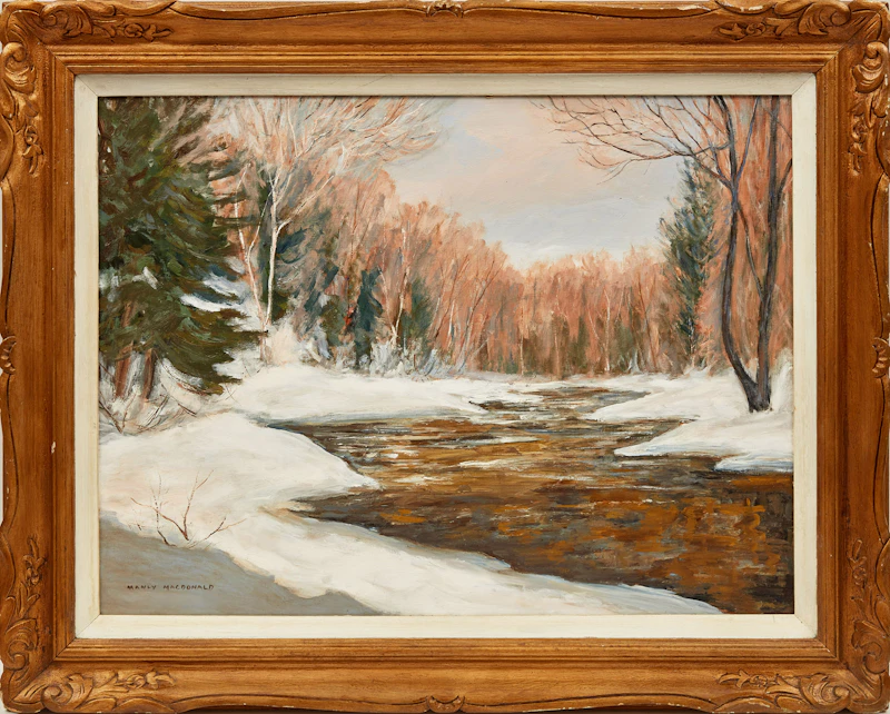 Manly Edward MacDonald, Winter Landscape, oil on board - view 2