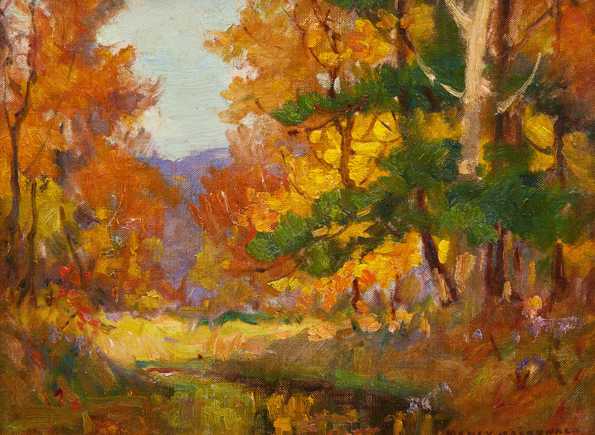 Manly Edward MacDonald, Autumn View, oil on board