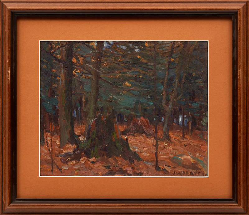 John William Beatty, A Hemlock Forest, oil on board - view 2