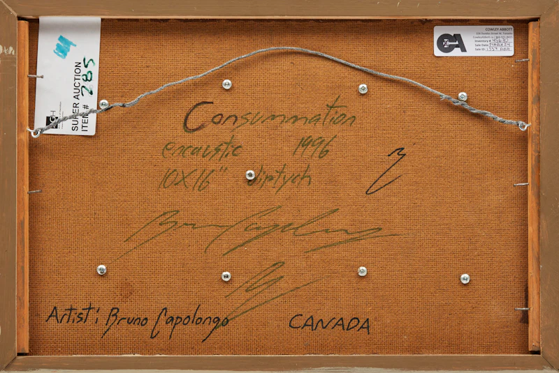 Bruno Capolongo, Consummation, encaustic on panel, 1996 - view 3