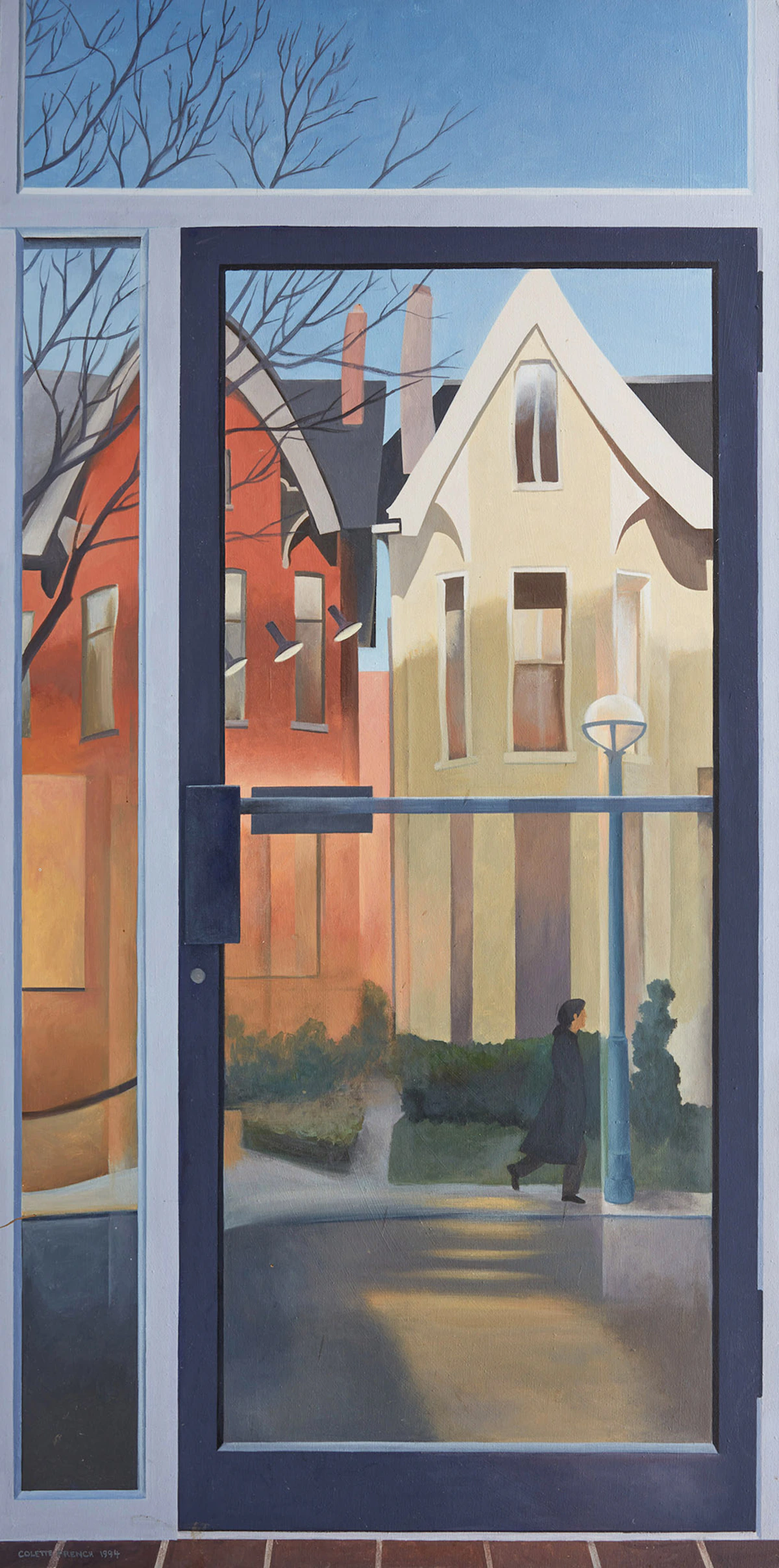Colette French, Untitled (Street Scene), acrylic on canvas, 1994
