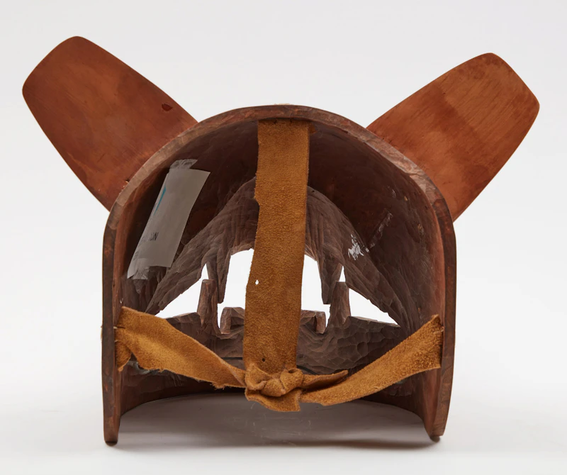 Ksan, Wolf Mask, painted wood - view 4