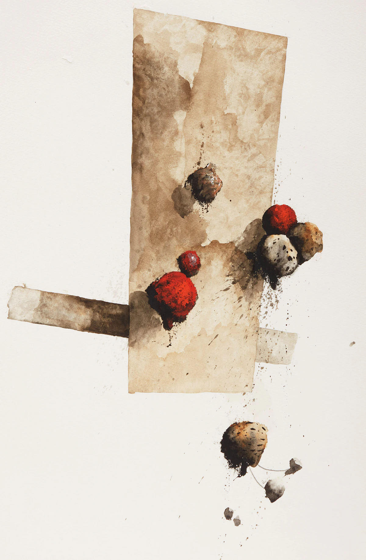 Kevin Sonmor, Painfull Thinking Times VII, colour lithograph, 1998