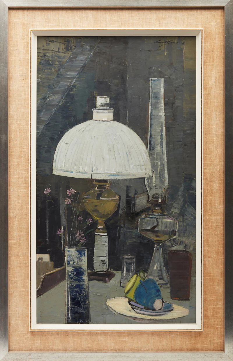 George Lorne Holland Bouchard, Still Life with Lamps, oil on board, 1965 - view 2