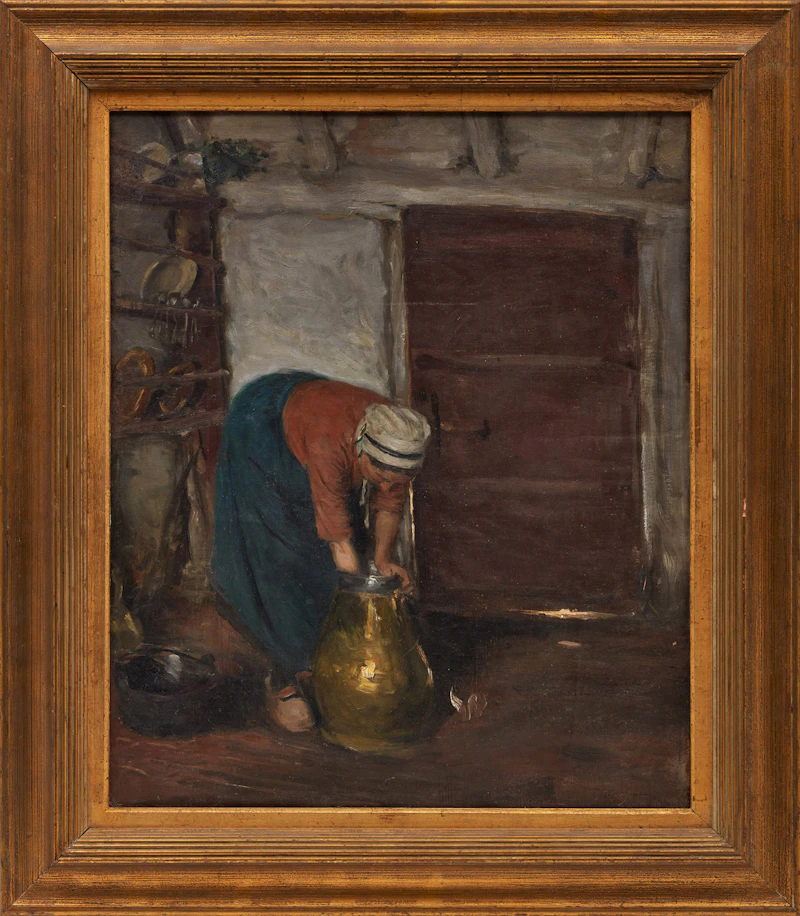 Frederick Simpson Coburn, Dutch Interior, double-sided oil on canvas - view 2