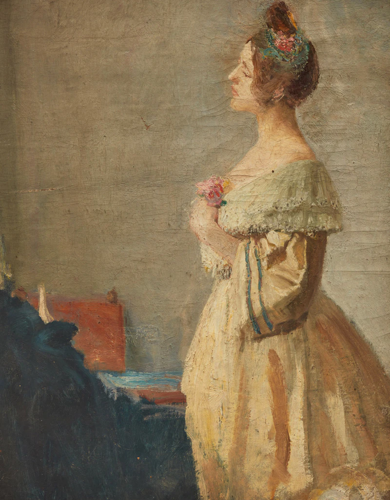 Frederick Simpson Coburn, Dutch Interior, double-sided oil on canvas - view 4