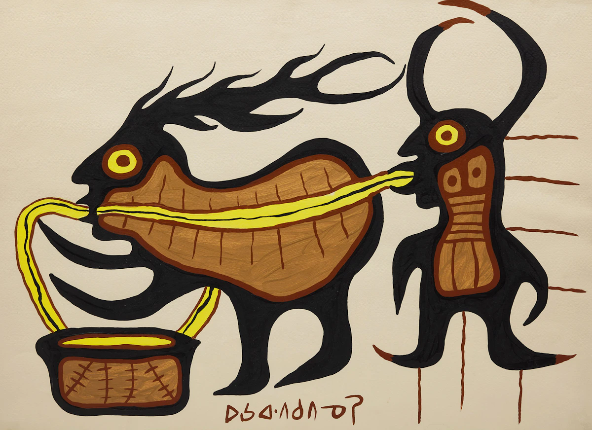 Norval Morrisseau, Purification Ceremony, acrylic on paper