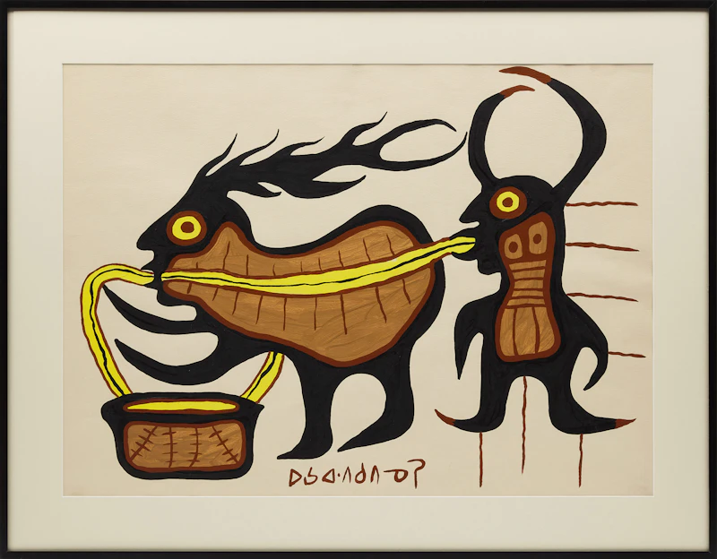 Norval Morrisseau, Purification Ceremony, acrylic on paper - view 2