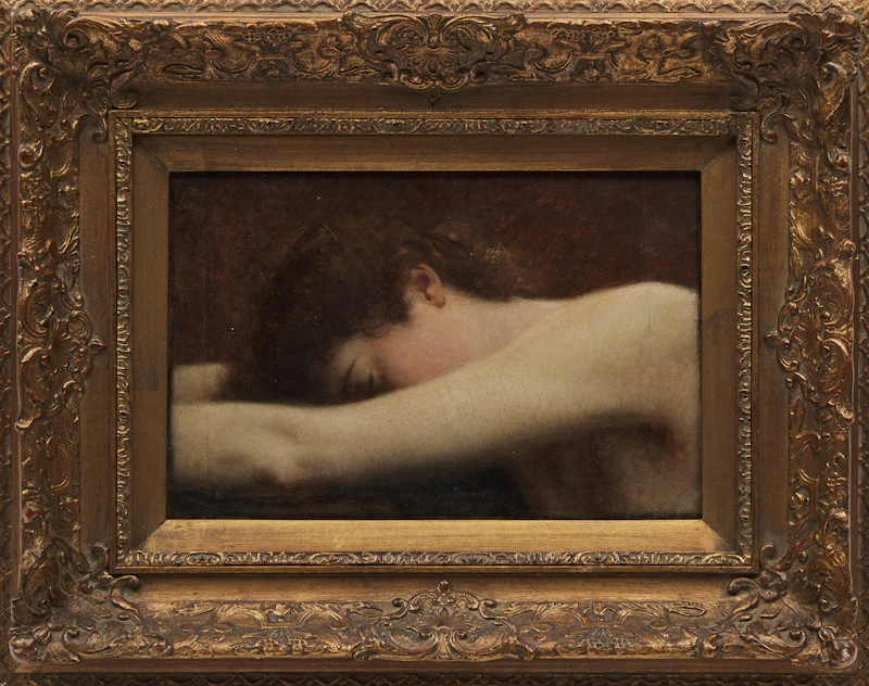 Ozias Leduc, Étude, Tête-penchée , oil on paper - view 2