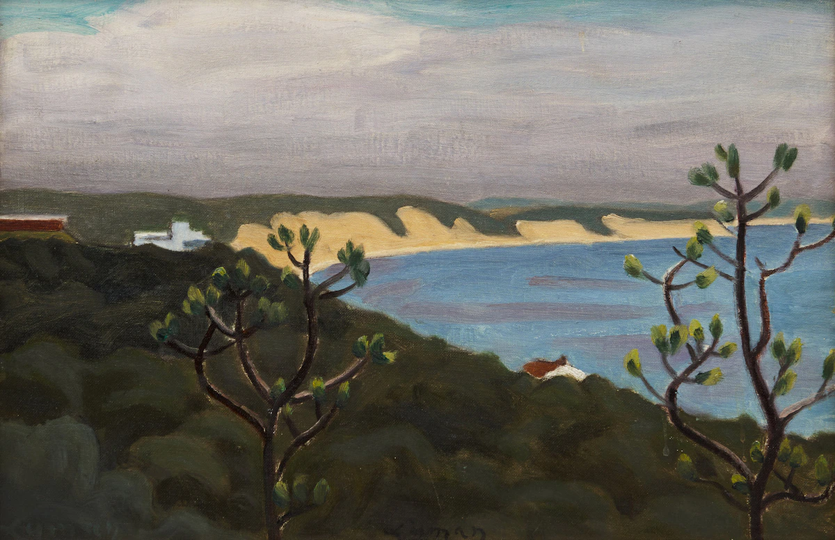 John Goodwin Lyman, The Coast, Cedarville Landing , oil on canvas board