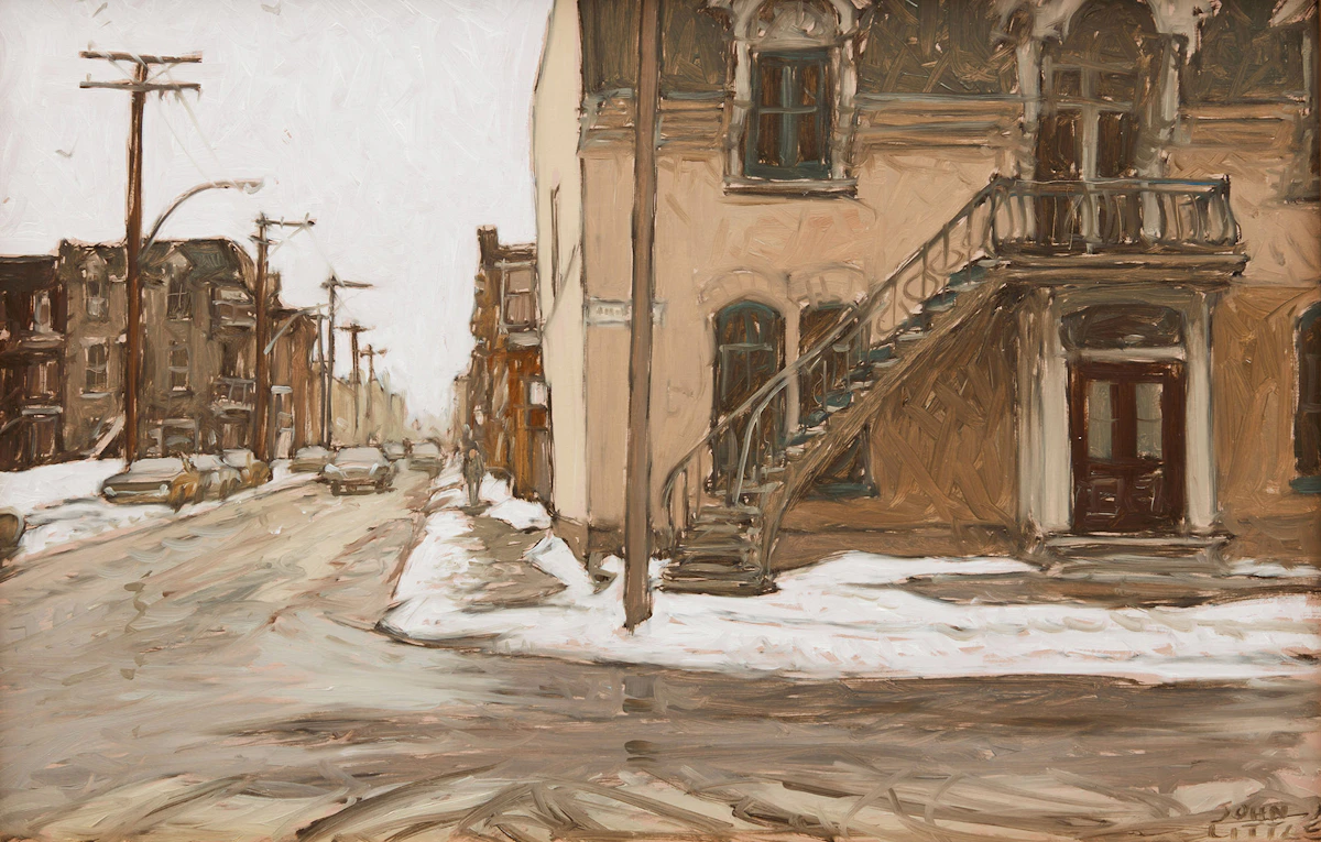 John Little, Rue de Bullion, Looking West Along Rue Marie-Anne, oil on canvas, 2006