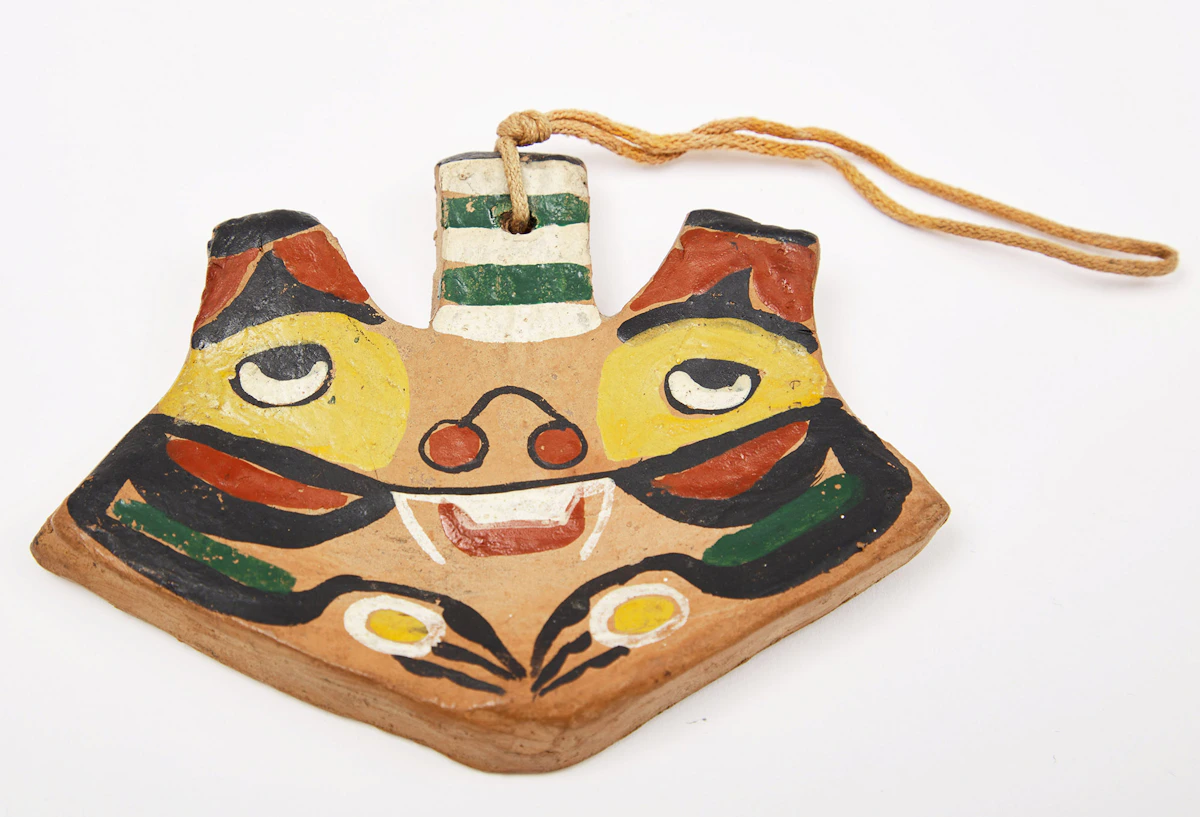 Emily Carr, Klee Wyck Frog, painted ceramic