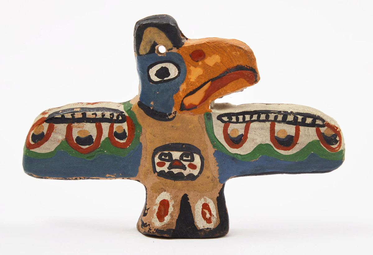 Emily Carr, Klee Wyck Raven, painted ceramic