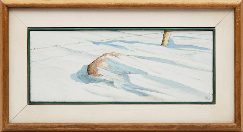 William Kurelek, The Divine Sculptor, mixed media on board, 1972 - view 2