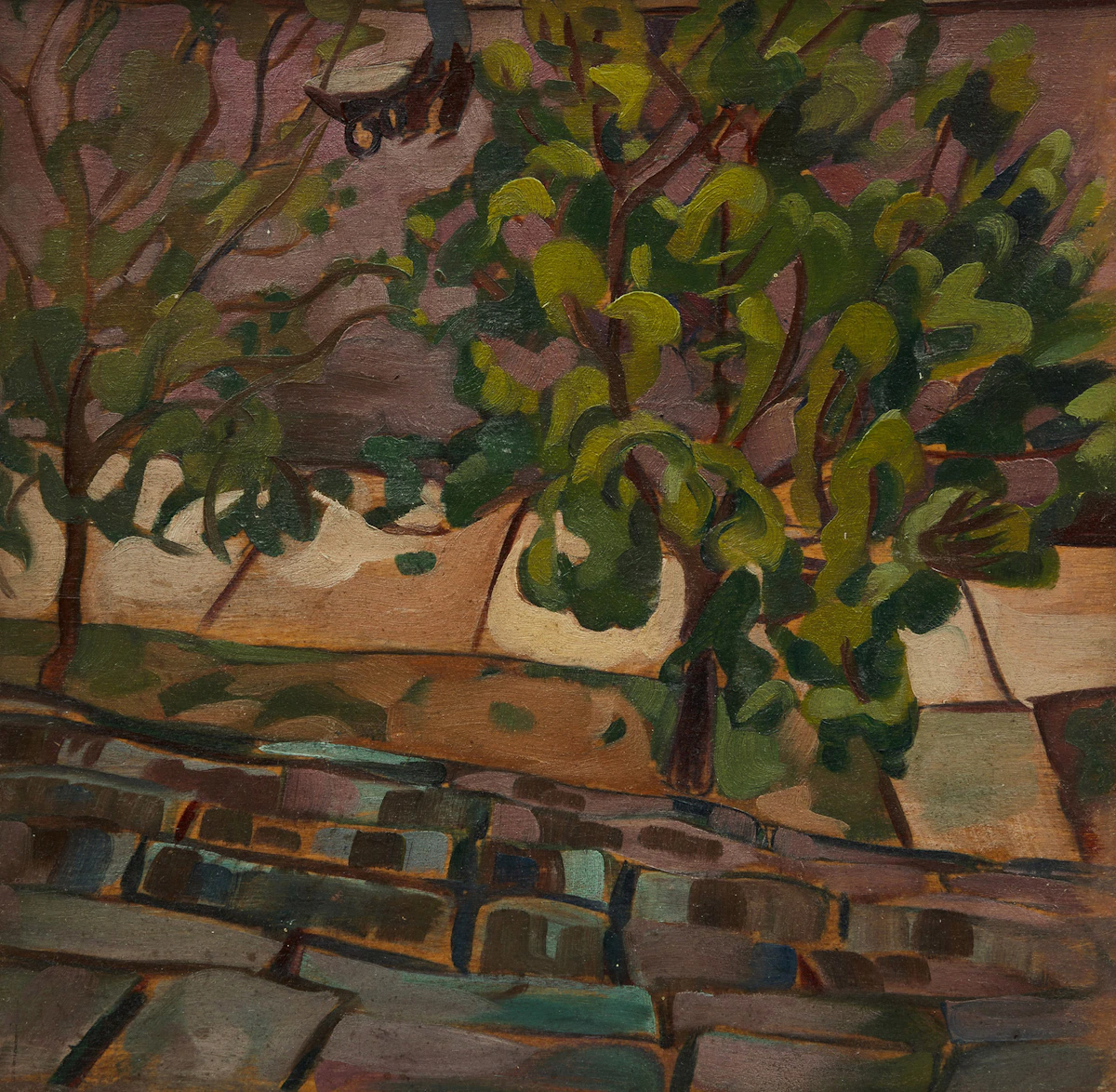 Pegi Nicol MacLeod, Trees, oil  on board