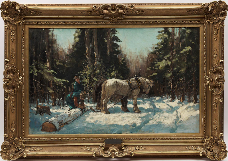 Frederick Simpson Coburn, Winter Sunlight, oil on canvas, 1939 - view 2
