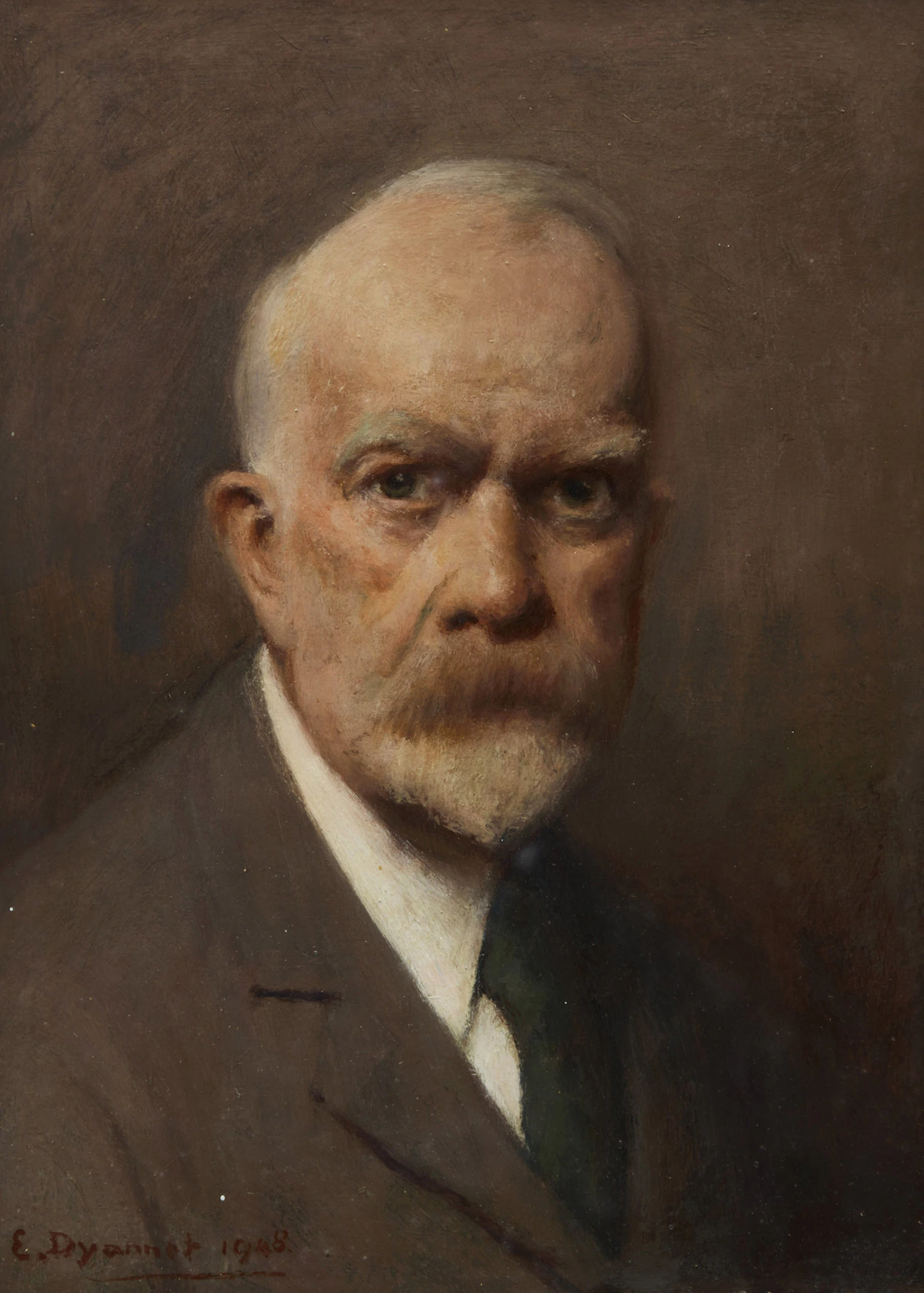 Edmond Dyonnet, Portrait of the Artist, oil on board, 1948