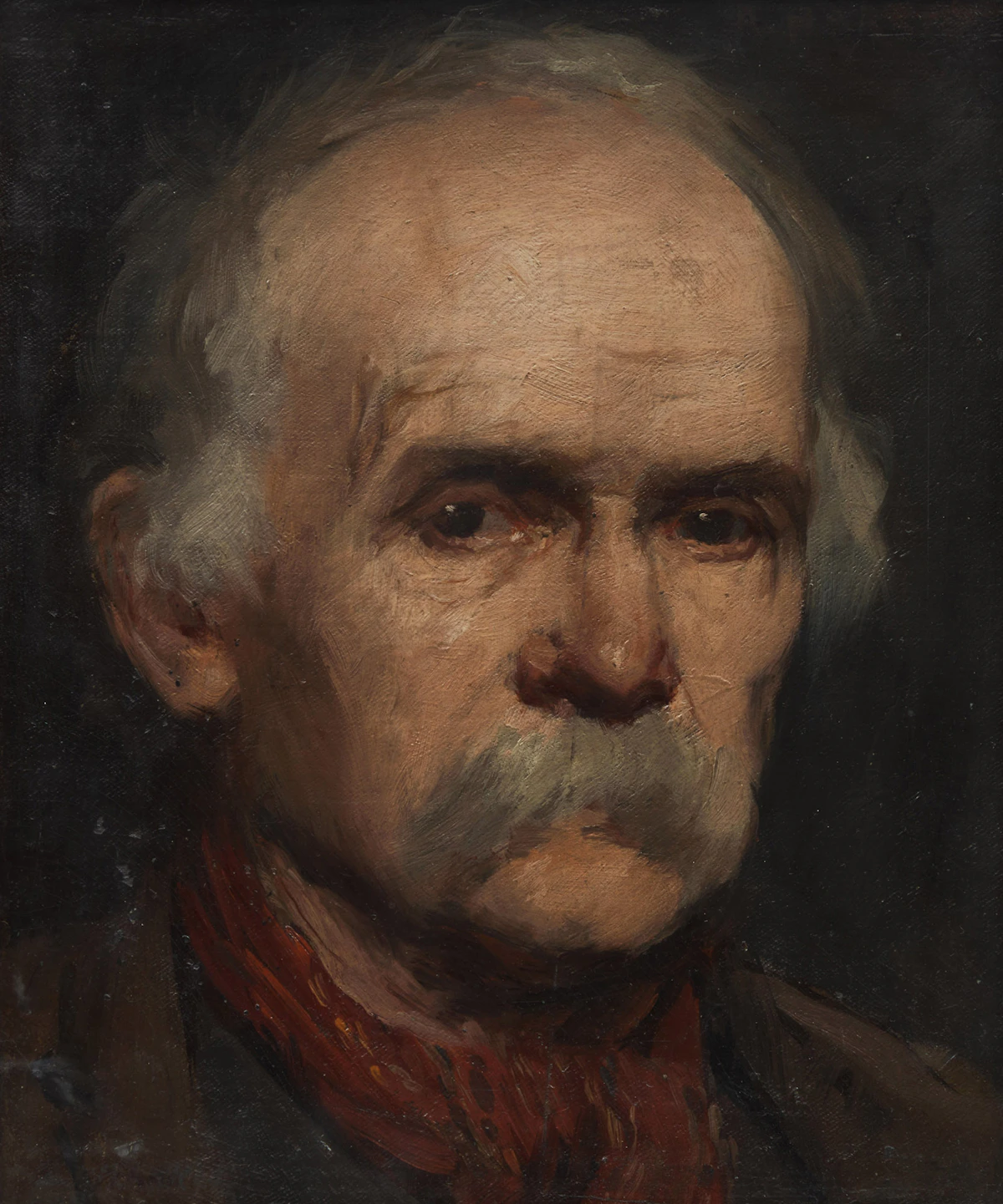 Robert Harris, Portrait of a Man, oil on board