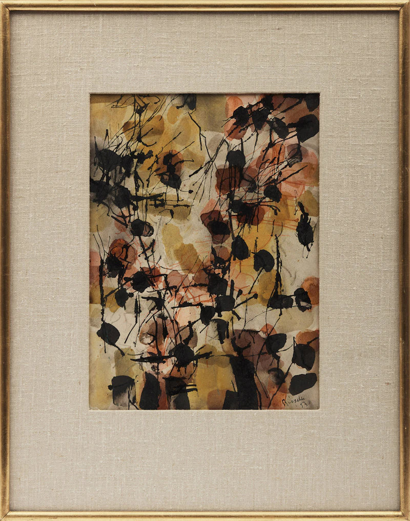 Jean Paul Riopelle, Sans titre, watercolour, 1955 - view 2