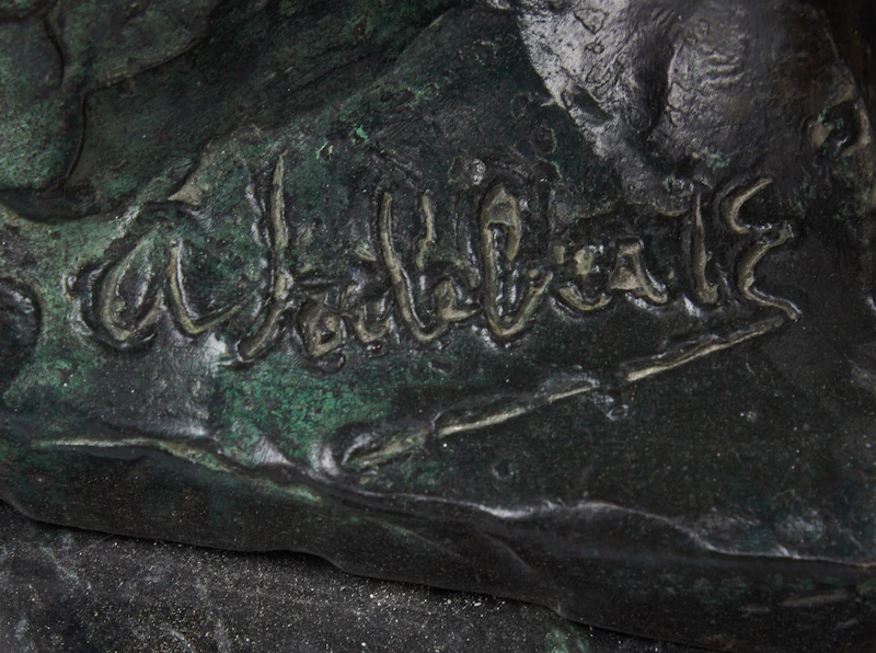 Alfred Laliberté, Le premier baiser, bronze - view 5