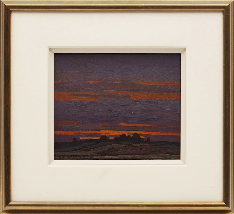 Frederick Nicholas Loveroff, Autumn Evening, oil on board - view 2