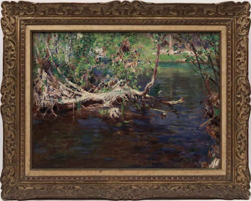 William Blair Bruce, Untitled (Spring Landscape), oil on canvas - view 2