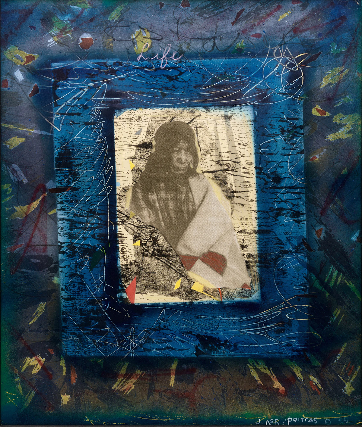 Jane Ash Poitras, Untitled, mixed media on paper, 1999