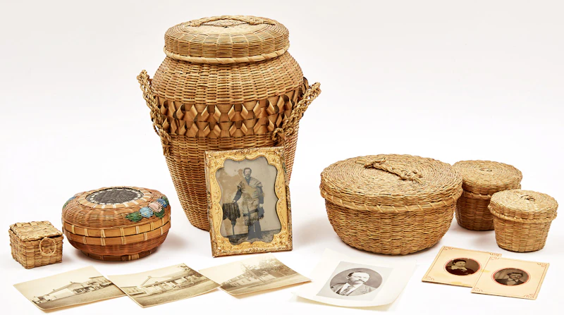 Six Mohawk Baskets by Various Artists