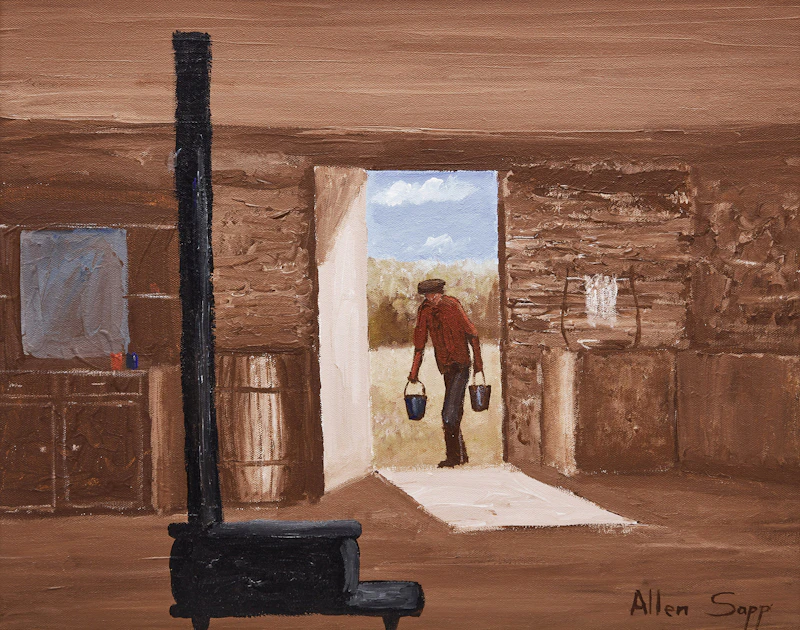 Allen Bringing Water Inside by Allen Sapp