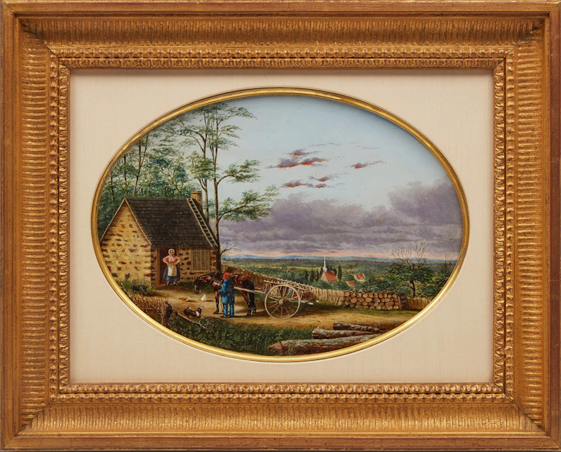 Frederick Samuel  Barnjum, Habitant Home, oil on canvas, 1859 - view 2