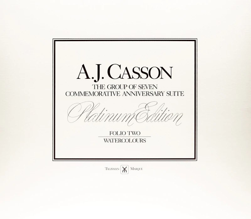 Alfred Joseph Casson, A.J. Casson: The Group of Seven Commemorative Anniversary Suite (Folio Two: Watercolours), folio of seven photolithographic reproductions - view 8