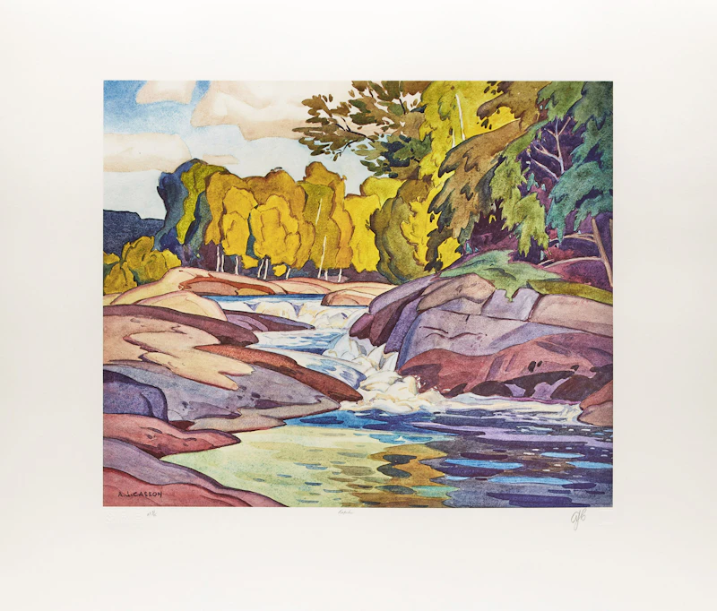 Alfred Joseph Casson, A.J. Casson: The Group of Seven Commemorative Anniversary Suite (Folio Two: Watercolours), folio of seven photolithographic reproductions - view 9